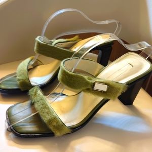 Claudia Ciuti Peony Hair Slide Mules , Size 10